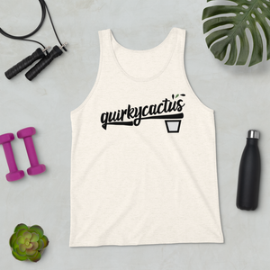 "Quirky Cactus" Cactus Pot Text Tank Top