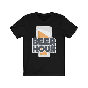 "Beer Hour" Beer Pint Text T-Shirt