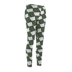 "Quirky Cactus" All-Over Checkered OG Cactus Pot Leggings