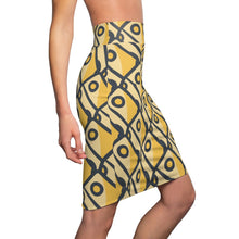 Load image into Gallery viewer, &quot;Cheesy Blocks&quot; All-Over Cheese Pencil Skirt