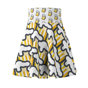 "Beer Mug Tiles" All-Over Beer Mug Skater Skirt