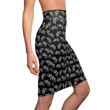 Load image into Gallery viewer, &quot;Bicycle Lovers&quot; All-Over bicycle Pencil Skirt