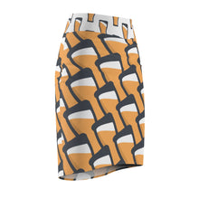 Load image into Gallery viewer, &quot;Beer Pint Tiles&quot; All-Over Beer Pint Pencil Skirt