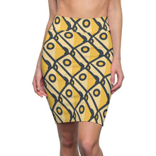 Load image into Gallery viewer, &quot;Cheesy Blocks&quot; All-Over Cheese Pencil Skirt