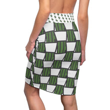 Load image into Gallery viewer, &quot;Quirky Cactus&quot; All-Over Checkered OG Cactus Pot Pencil Skirt