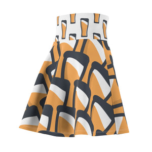 "Beer Pint Tiles" All-Over Beer Pint Skater Skirt