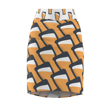 Load image into Gallery viewer, &quot;Beer Pint Tiles&quot; All-Over Beer Pint Pencil Skirt