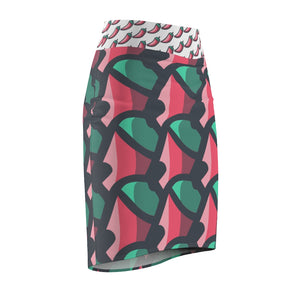 "I'm So Chilli" All-Over Chilli Pencil Skirt