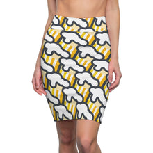 Load image into Gallery viewer, &quot;Beer Mug Tiles&quot; All-Over Beer Mug Pencil Skirt