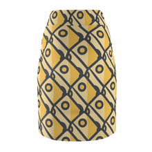 Load image into Gallery viewer, &quot;Cheesy Blocks&quot; All-Over Cheese Pencil Skirt