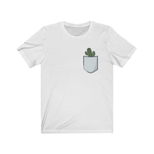 "Quirky Cactus In My Pocket" Fake Pocket T-Shirt