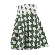 Load image into Gallery viewer, &quot;Quirky Cactus&quot; All-Over Checkered OG Cactus Pot Skater Skirt