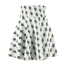 Load image into Gallery viewer, &quot;Quirky Cactus&quot; All-Over Polka OG Cactus High-Waist Skater Skirt