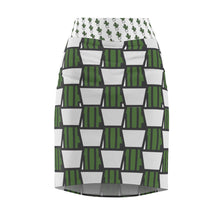 Load image into Gallery viewer, &quot;Quirky Cactus&quot; All-Over Checkered OG Cactus Pot Pencil Skirt