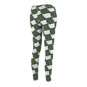 "Quirky Cactus" All-Over Checkered OG Cactus Pot Leggings