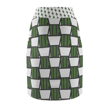 Load image into Gallery viewer, &quot;Quirky Cactus&quot; All-Over Checkered OG Cactus Pot Pencil Skirt