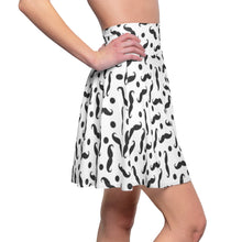 Load image into Gallery viewer, &quot;Stache Stache Stache&quot; All-Over Polka Mustache Skater Skirt