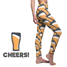 Load image into Gallery viewer, &quot;Beer For Fashion&quot; All-Over Beer Pint Leggings