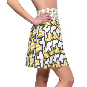 "Beer Mug Tiles" All-Over Beer Mug Skater Skirt