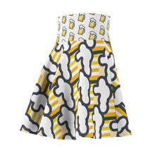 Load image into Gallery viewer, &quot;Beer Mug Tiles&quot; All-Over Beer Mug Skater Skirt