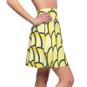 "Summer Breeze" All-Over Lemon Skater Skirt