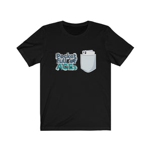 "Pocket Full of Aces" Fake Pocket Text T-Shirt