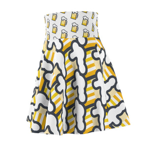 "Beer Mug Tiles" All-Over Beer Mug Skater Skirt