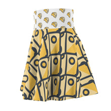 Load image into Gallery viewer, &quot;Cheesy Blocks&quot; All-Over Cheese Skater Skirt