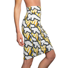 Load image into Gallery viewer, &quot;Beer Mug Tiles&quot; All-Over Beer Mug Pencil Skirt