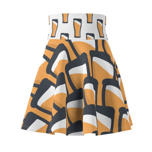 "Beer Pint Tiles" All-Over Beer Pint Skater Skirt