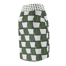 Load image into Gallery viewer, &quot;Quirky Cactus&quot; All-Over Checkered OG Cactus Pot Pencil Skirt