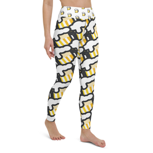 "Yoga for Beers" All-Over Beer Mug Leggings