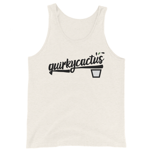 "Quirky Cactus" Cactus Pot Text Tank Top