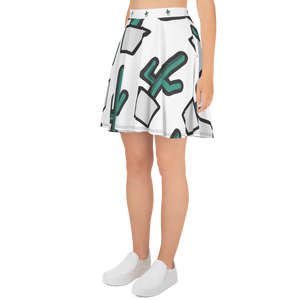 "Always on Point" All-Over Large Polka Tall Cactus Skater Skirt