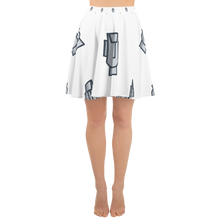 Load image into Gallery viewer, &quot;Moai of Easter Island&quot; All-Over Polka Frontal Moia Skater Skirt