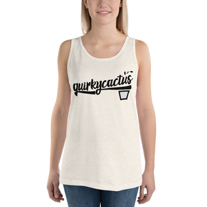 "Quirky Cactus" Cactus Pot Text Tank Top