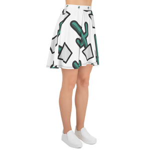 "Always on Point" All-Over Large Polka Tall Cactus Skater Skirt