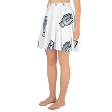 Load image into Gallery viewer, &quot;Moai of Easter Island&quot; All-Over Polka Frontal Moia Skater Skirt